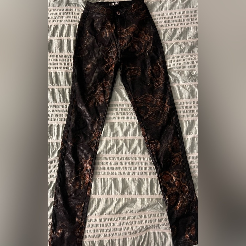 Snakeskin Print Pants